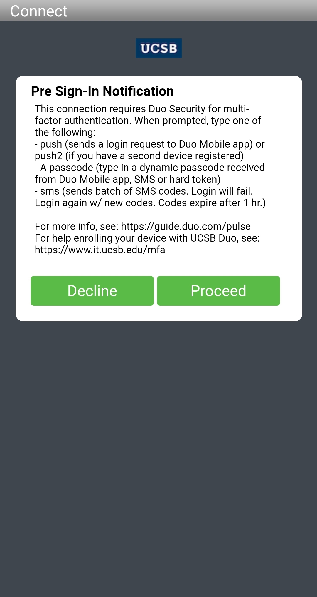 vpn android pre sign-in notification